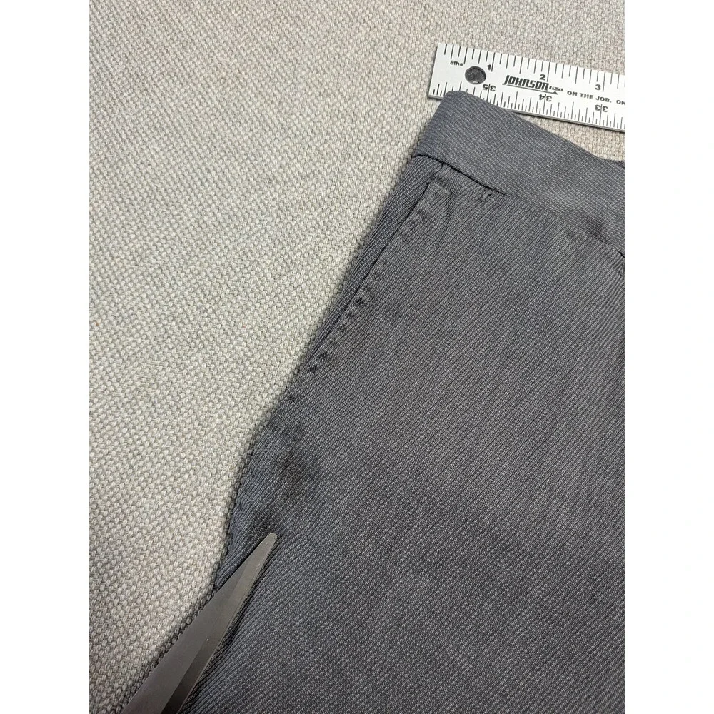 Hart Schaffner Marx Men's Gray 36x30 Wool Flat Front Dress Pants Trousers Office